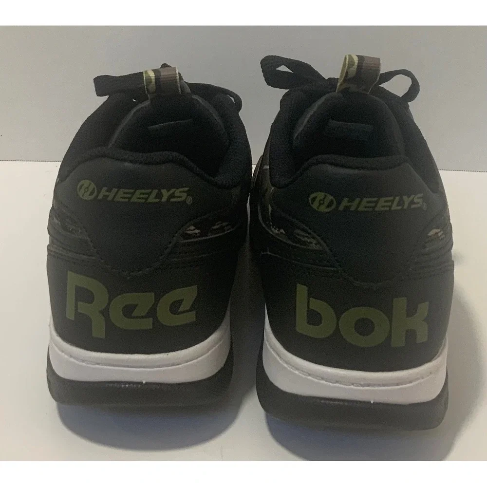 Reebok Heelys Camo Black Olive Green Roller Shoes Mens 6 Wide RBKH223540
